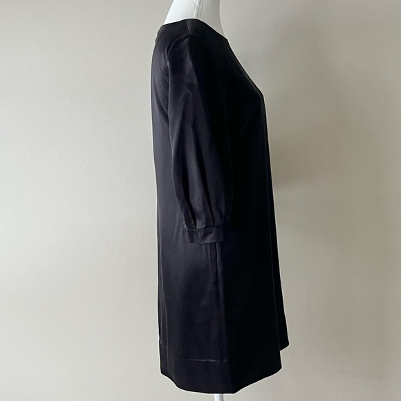 Phillip Lim Women's Black Satin 1/2 Sleeve Tunic Mini Formal Dress - Picture 5 of 5